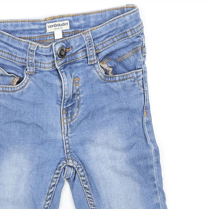 Vertbaudet Girls Blue  Denim Straight Jeans Size 8 Years