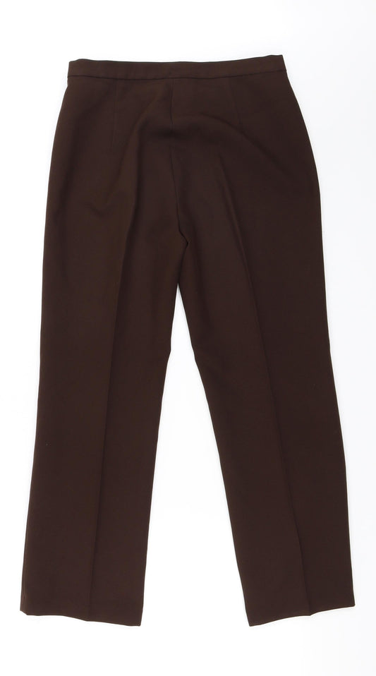 Womens UK Size 38 Preworn Regular Fit  Brown Trousers