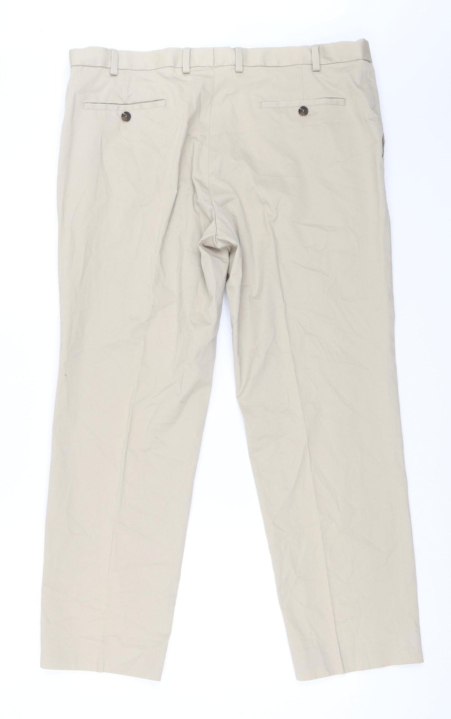 Womens UK Size 38 in Marks and Spencer Regular Fit  Beige Trousers