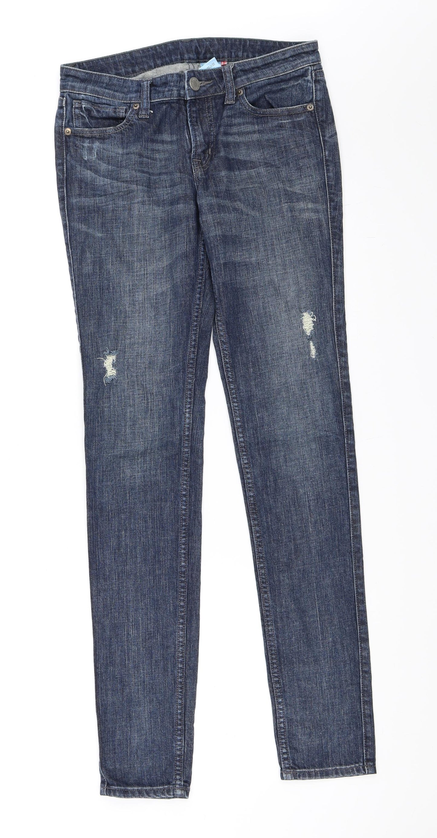 Womens UK Size 6 Preworn Regular Fit Skinny Blue Jeans