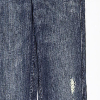 Womens UK Size 6 Preworn Regular Fit Skinny Blue Jeans