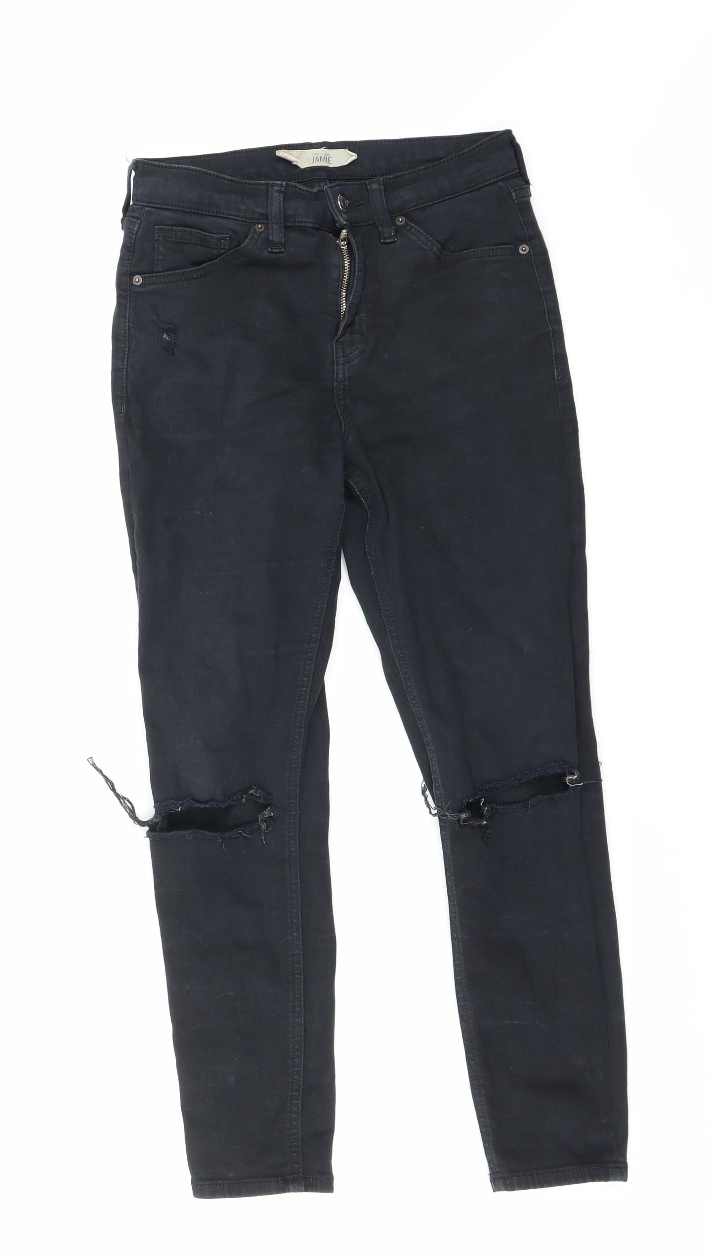 Topshop Womens Black   Skinny Jeans Size 28 in L30 in