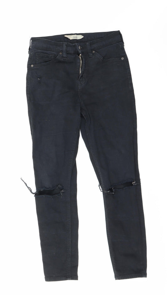 Topshop Womens Black   Skinny Jeans Size 28 in L30 in
