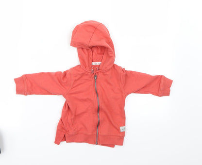 Preworn Boys Red   Full Zip Jumper Size 9-12 Months
