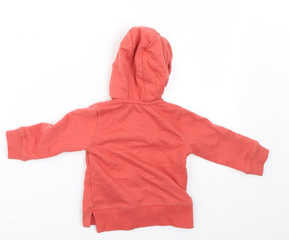 Preworn Boys Red   Full Zip Jumper Size 9-12 Months