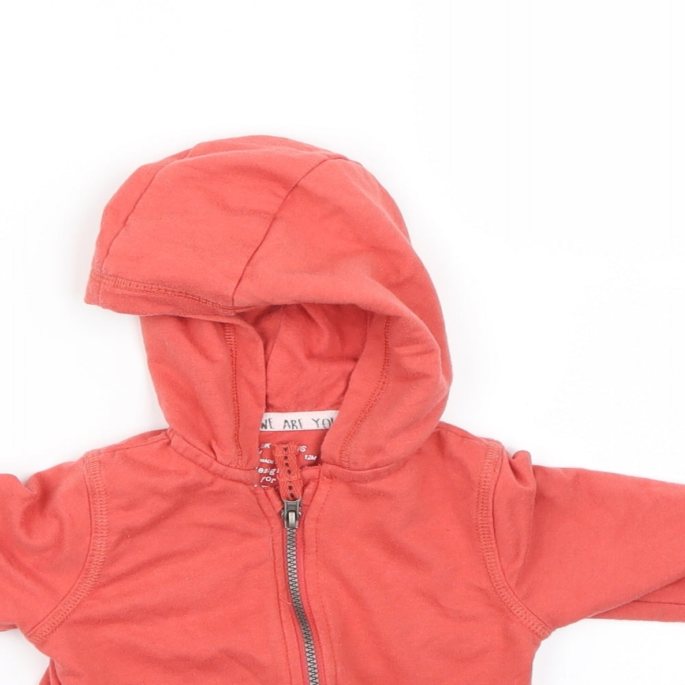 Preworn Boys Red   Full Zip Jumper Size 9-12 Months