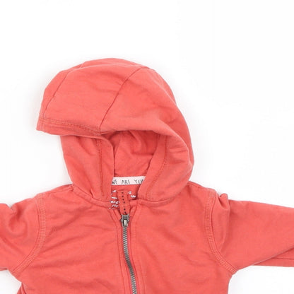 Preworn Boys Red   Full Zip Jumper Size 9-12 Months