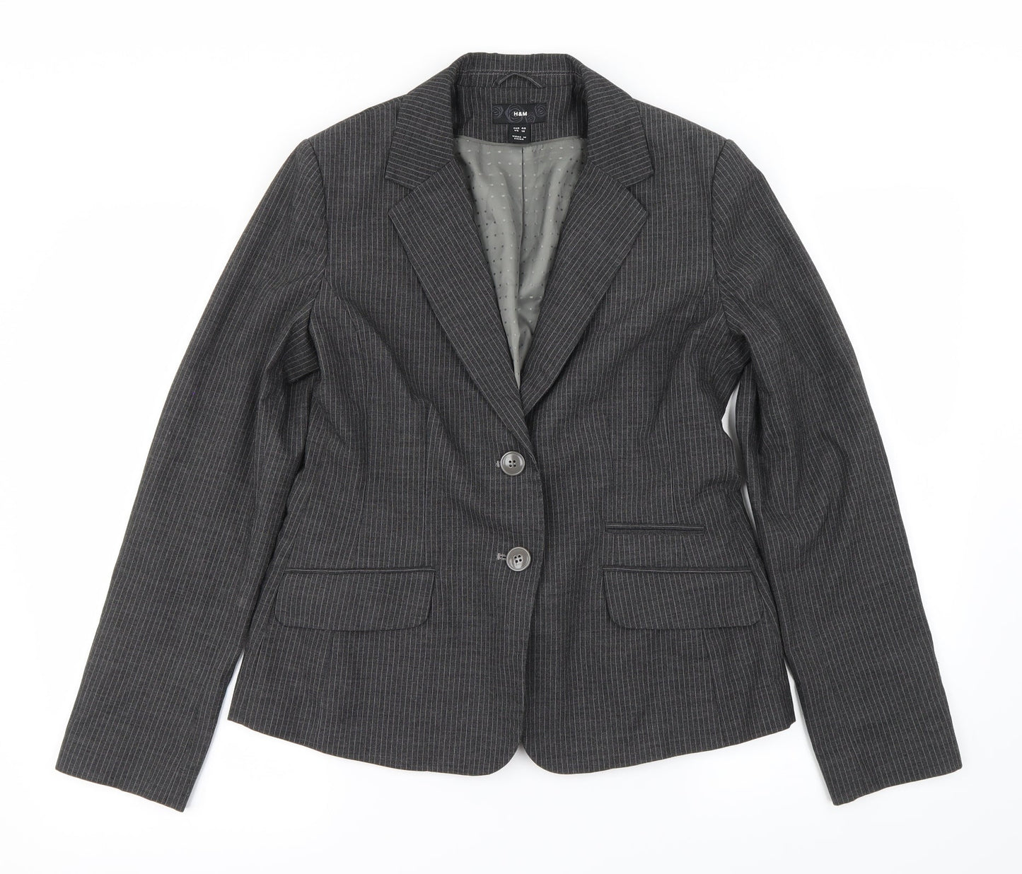 Womens UK Size 12 H&M Regular Grey Blazer