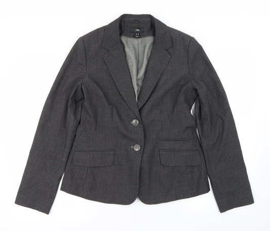 H&M Womens Grey   Jacket Blazer Size 12