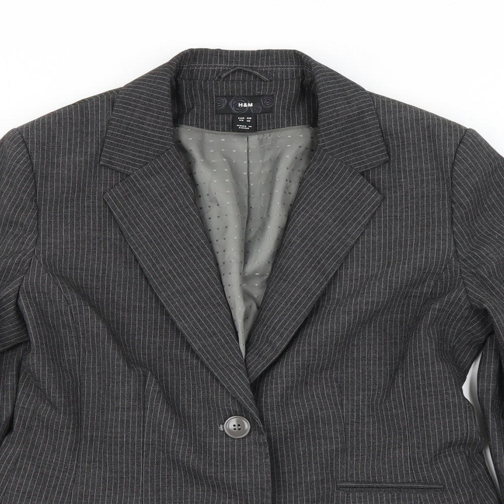 Womens UK Size 12 H&M Regular Grey Blazer