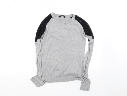Womens UK Size 10 Select Grey Basic T-Shirt