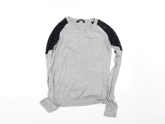 Womens UK Size 10 Select Grey Basic T-Shirt