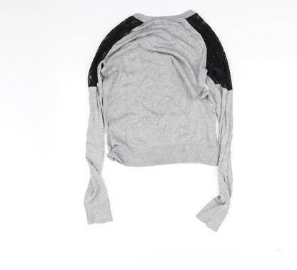 Womens UK Size 10 Select Grey Basic T-Shirt