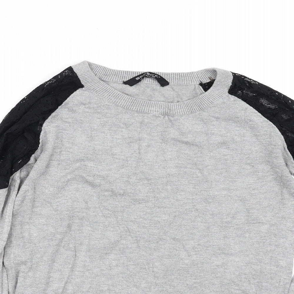 Womens UK Size 10 Select Grey Basic T-Shirt