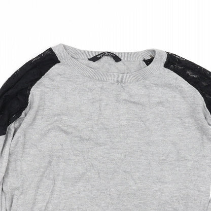 Womens UK Size 10 Select Grey Basic T-Shirt