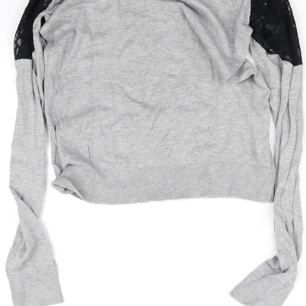 Womens UK Size 10 Select Grey Basic T-Shirt