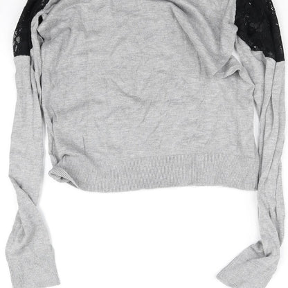Womens UK Size 10 Select Grey Basic T-Shirt