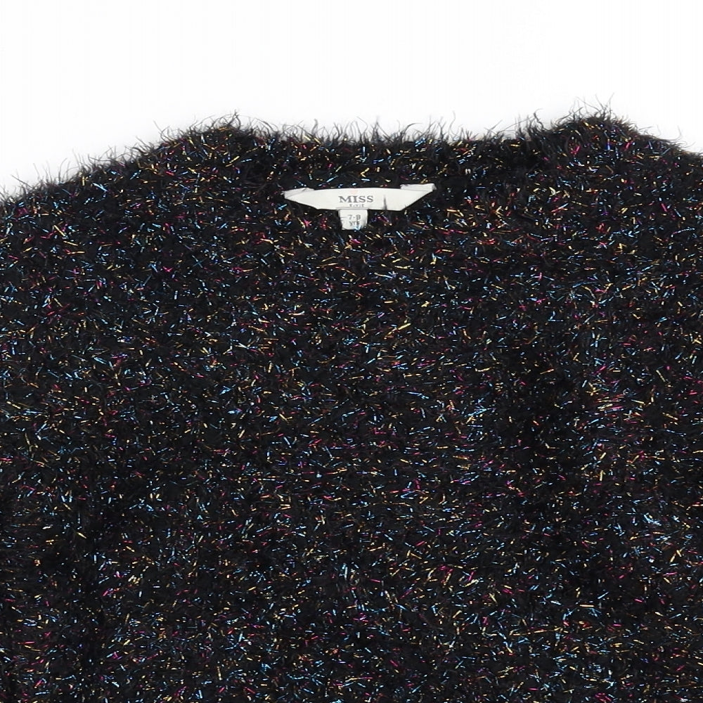 Miss E-vie Girls Black   Pullover Jumper Size 7-8 Years