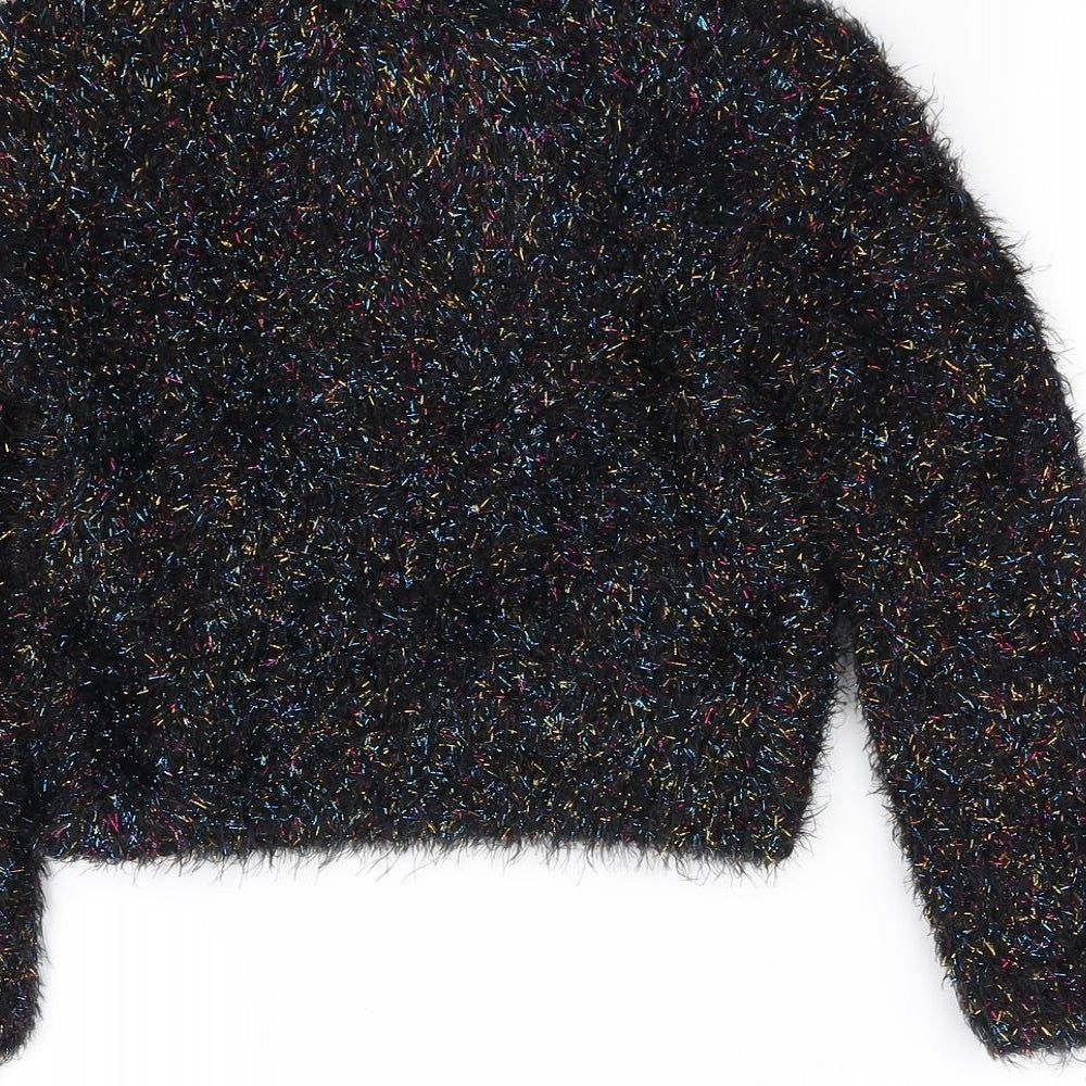 Miss E-vie Girls Black   Pullover Jumper Size 7-8 Years