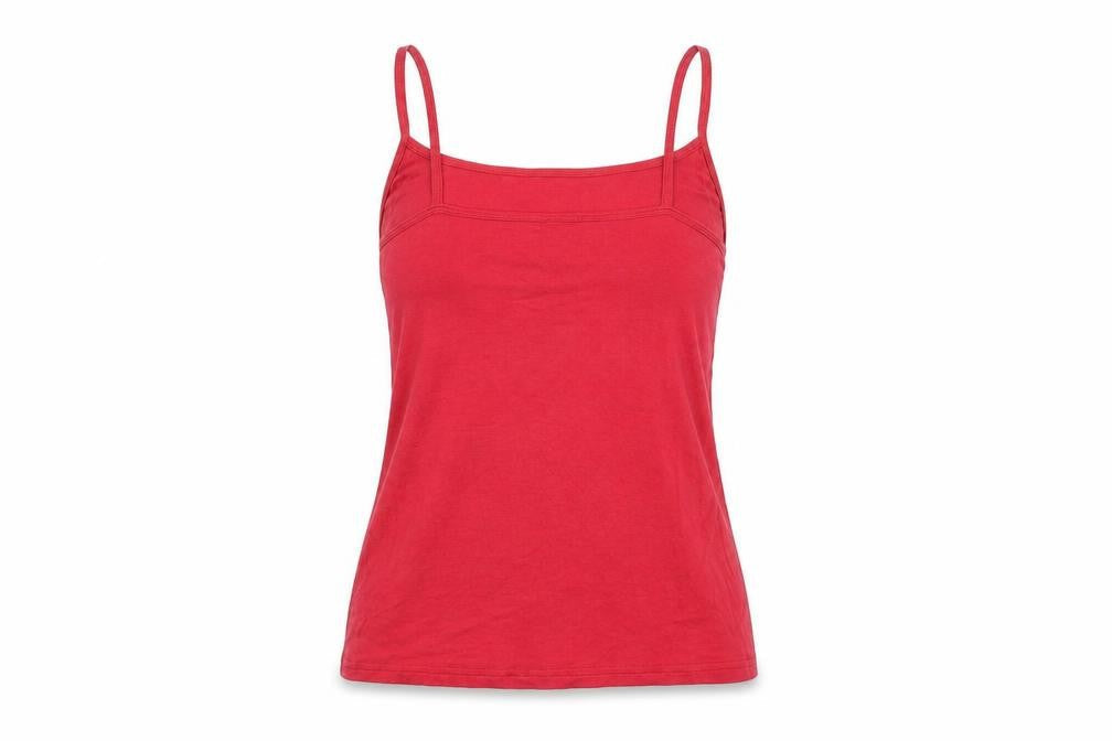Womens UK Size S Preworn Red Basic T-Shirt