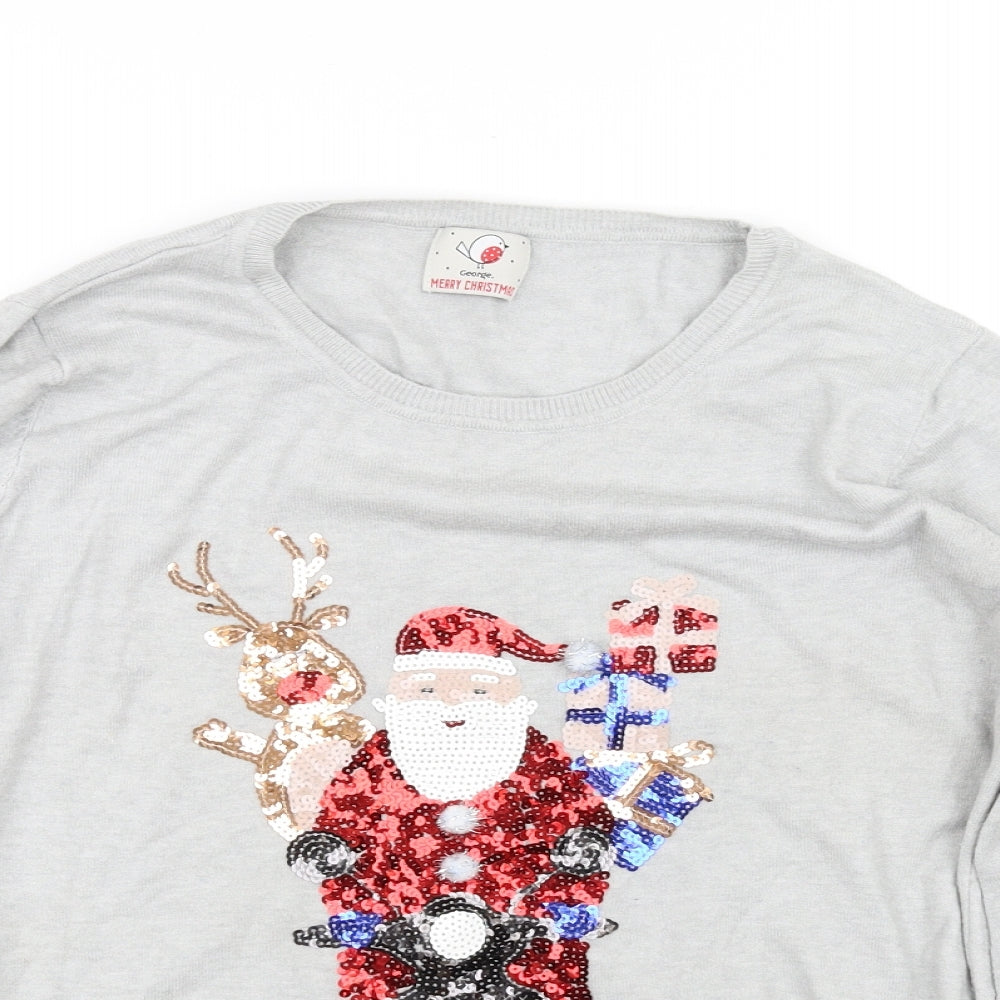 George Mens Grey   Pullover Jumper Size L