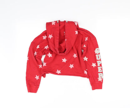 I Love Girlswear Girls Red   Pullover Hoodie Size 8 Years