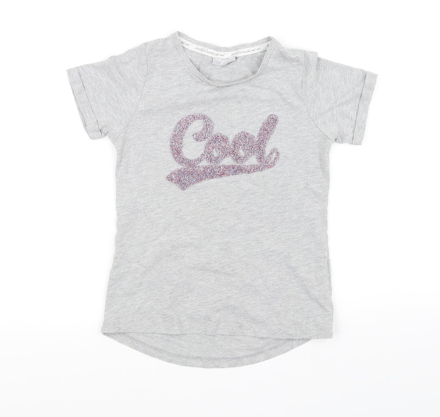 I Love Girlswear Girls Grey   Basic T-Shirt Size 8 Years