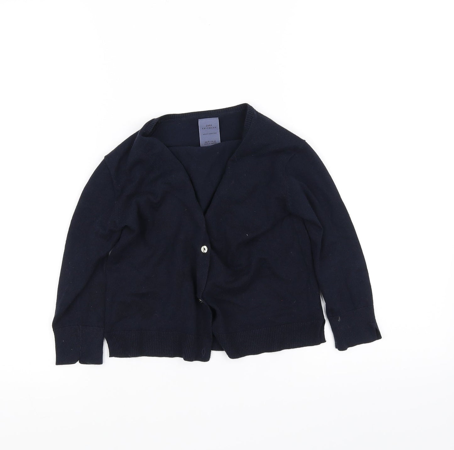Zara Girls Blue   Cardigan Jumper Size 5 Years