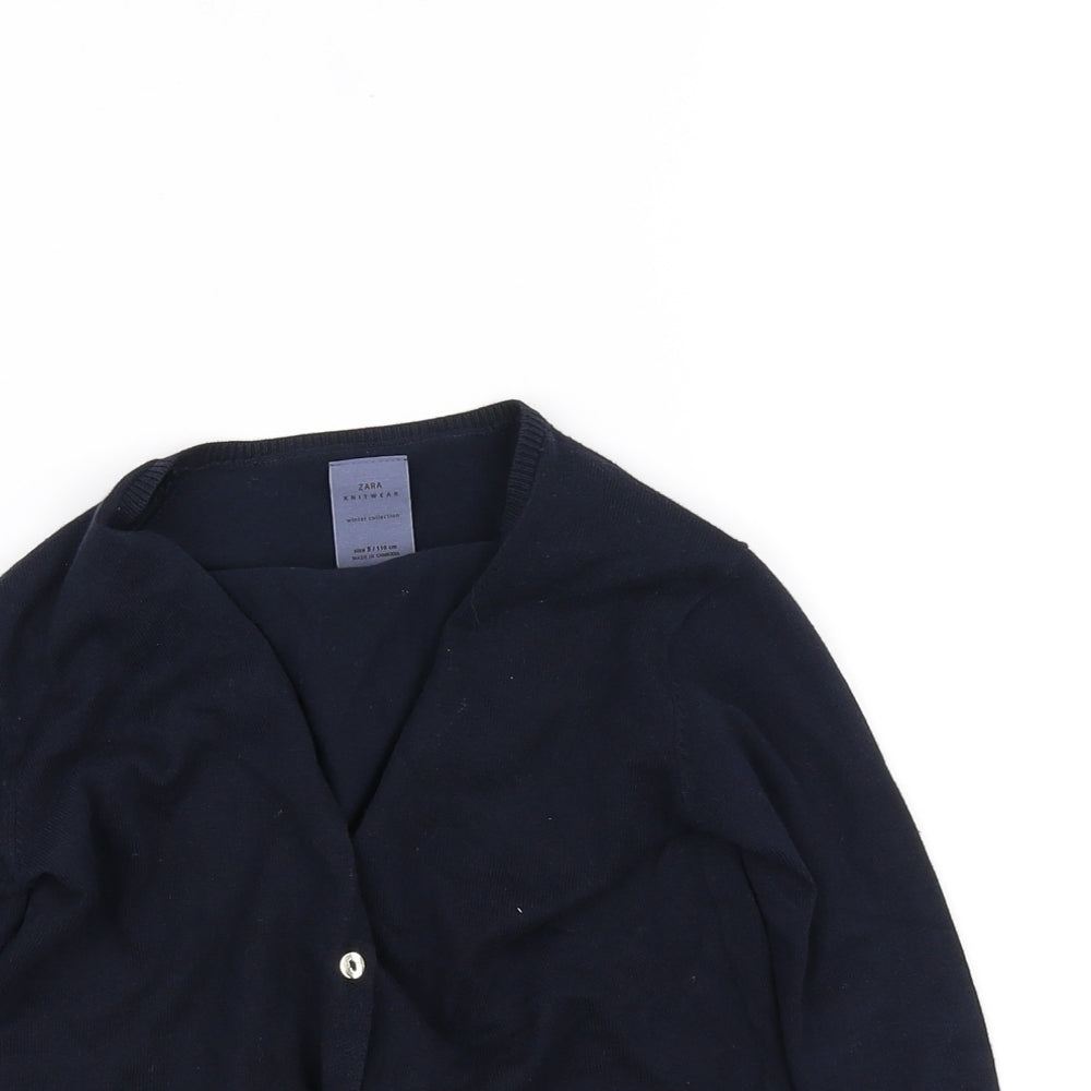 Zara Girls Blue   Cardigan Jumper Size 5 Years