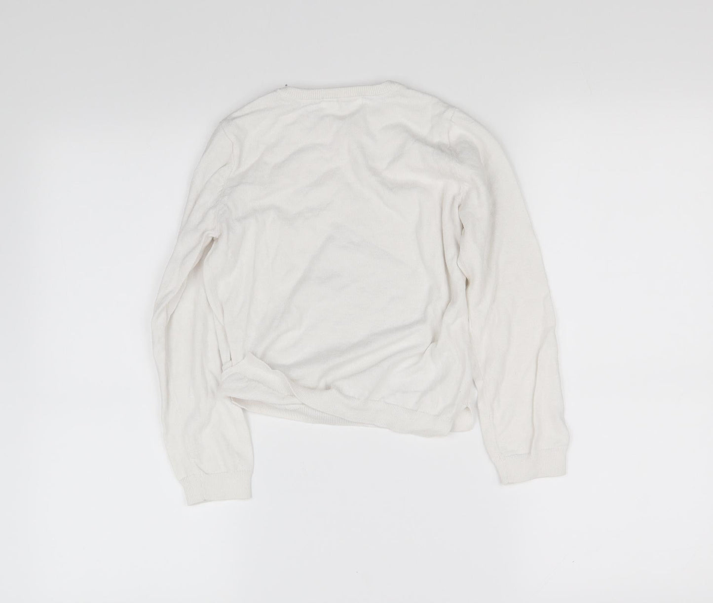 H&M Girls White   Basic T-Shirt