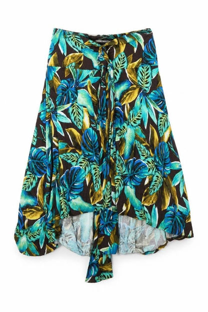 Tu Womens Brown Floral Rayon A-Line  Size M