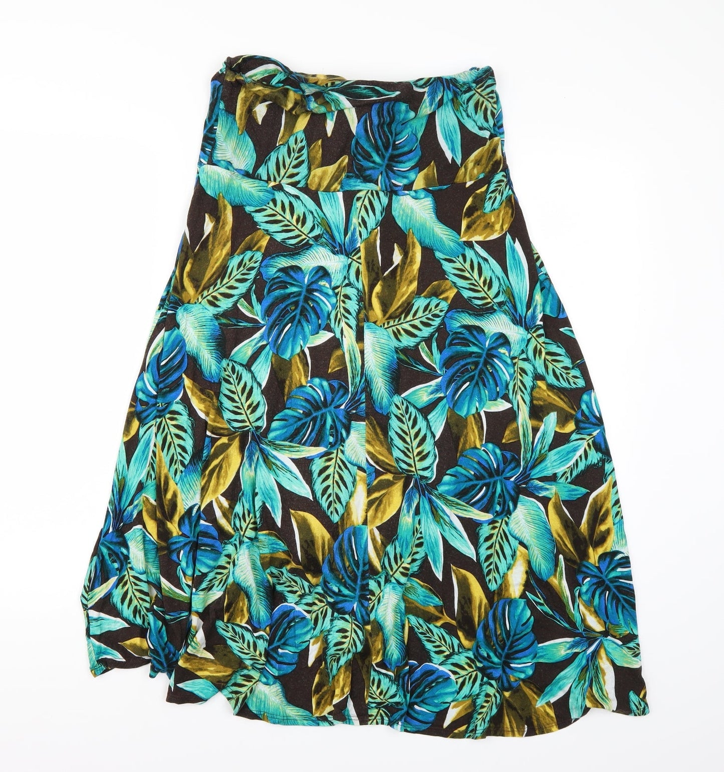 TU Womens Brown Floral Rayon A-Line  Size M