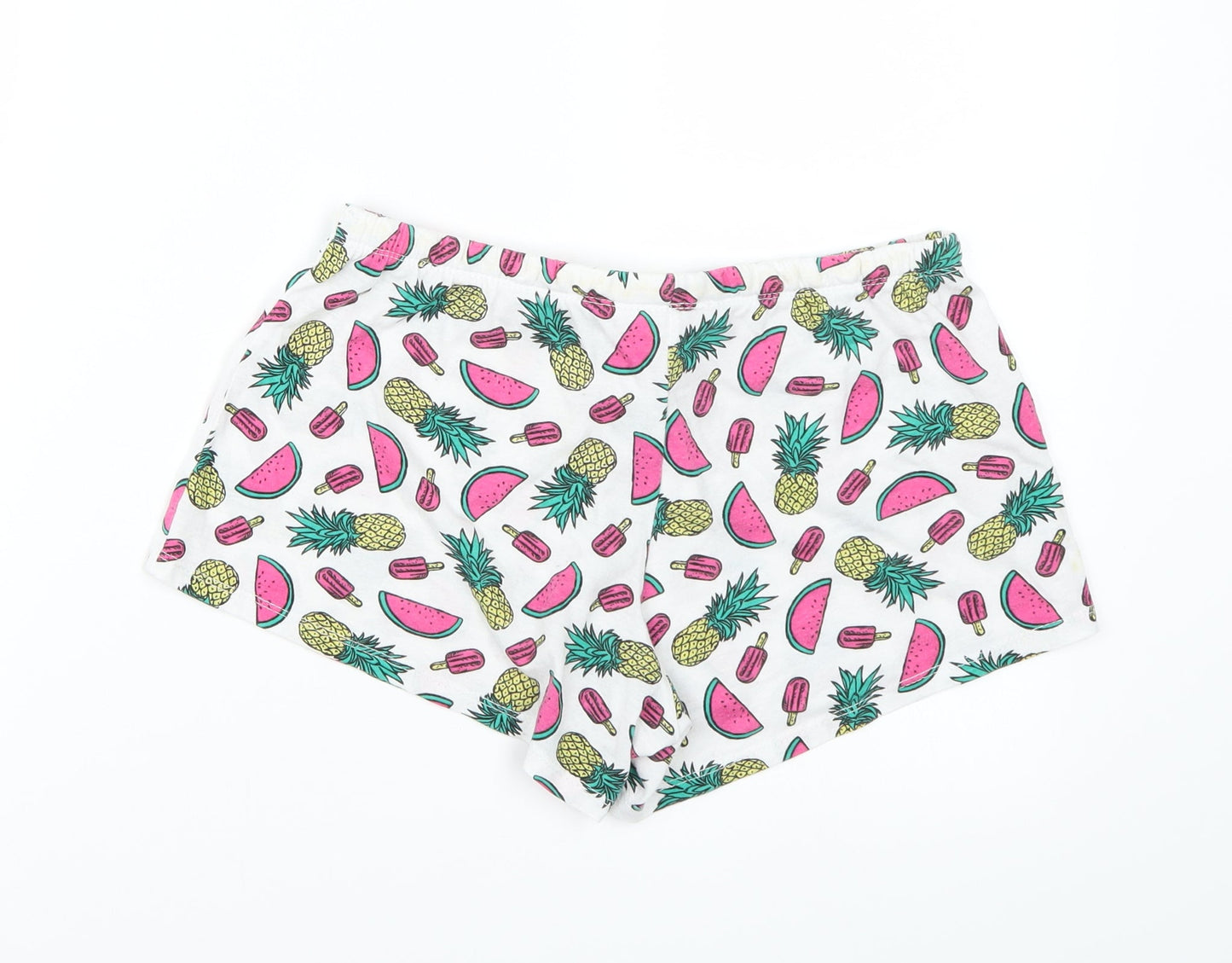 Afrodita Womens White   Sweat Shorts Size S