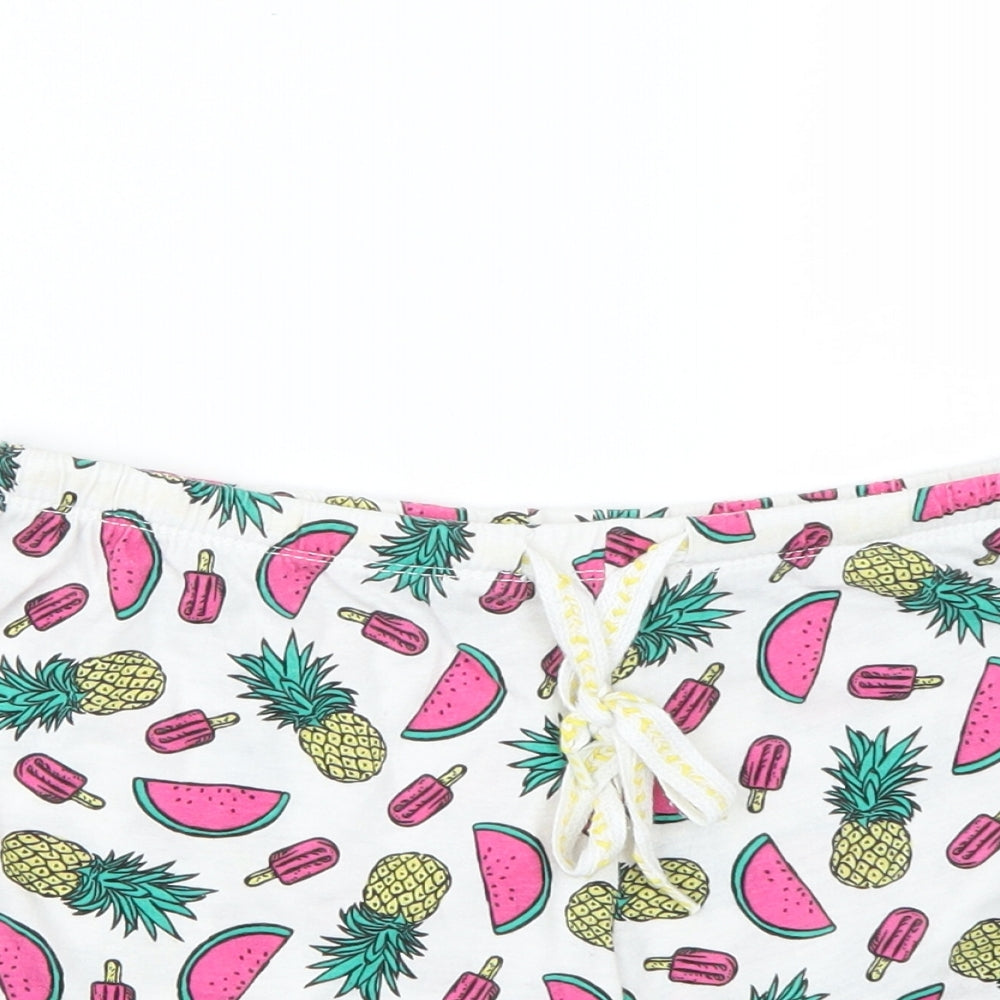 Afrodita Womens White   Sweat Shorts Size S