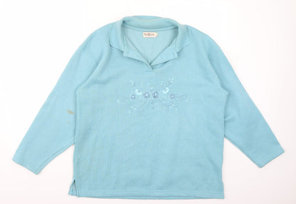 Bonmarché Womens Blue   Pullover Jumper Size S