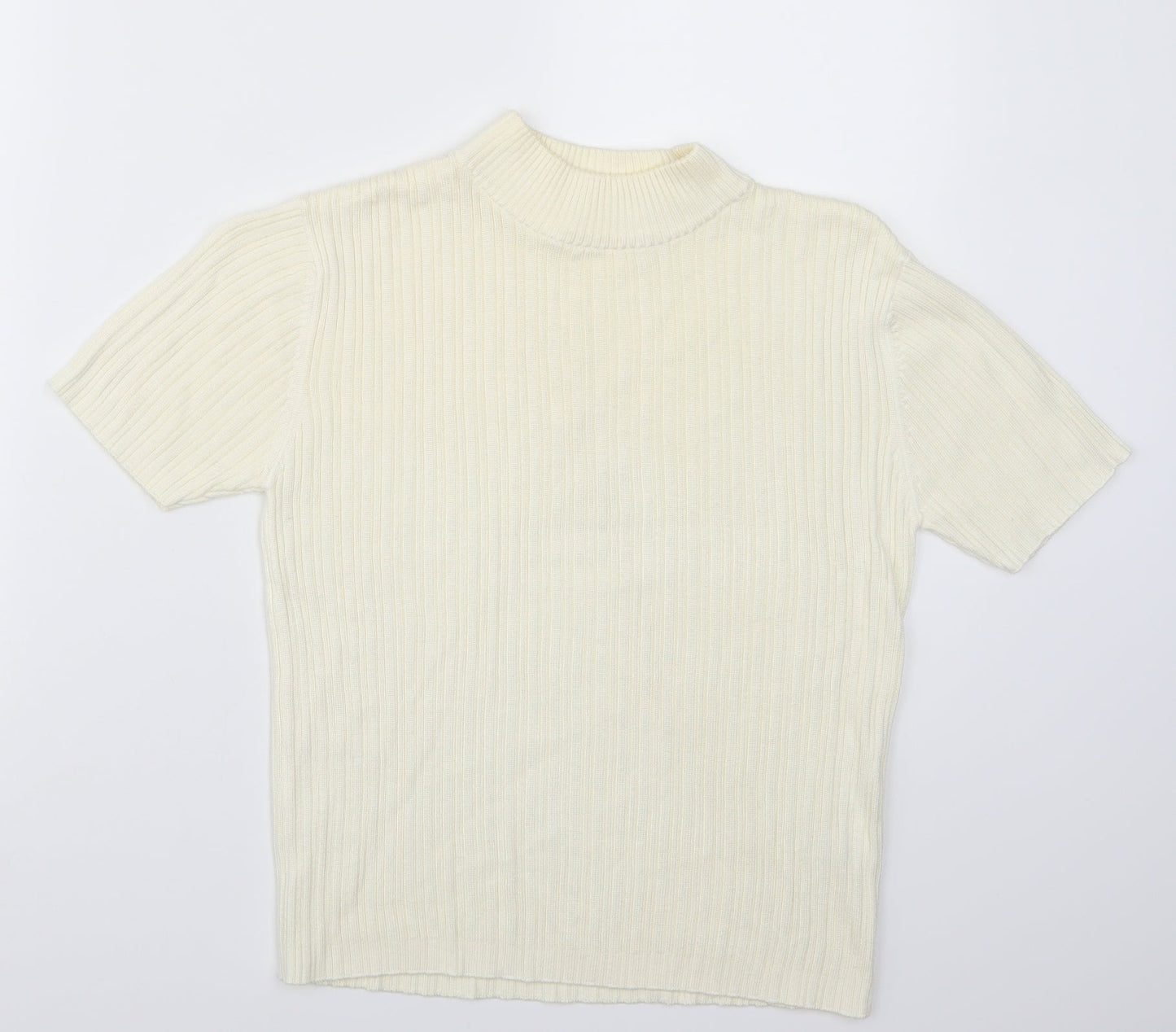 Womens UK Size M Richards White Basic T-Shirt