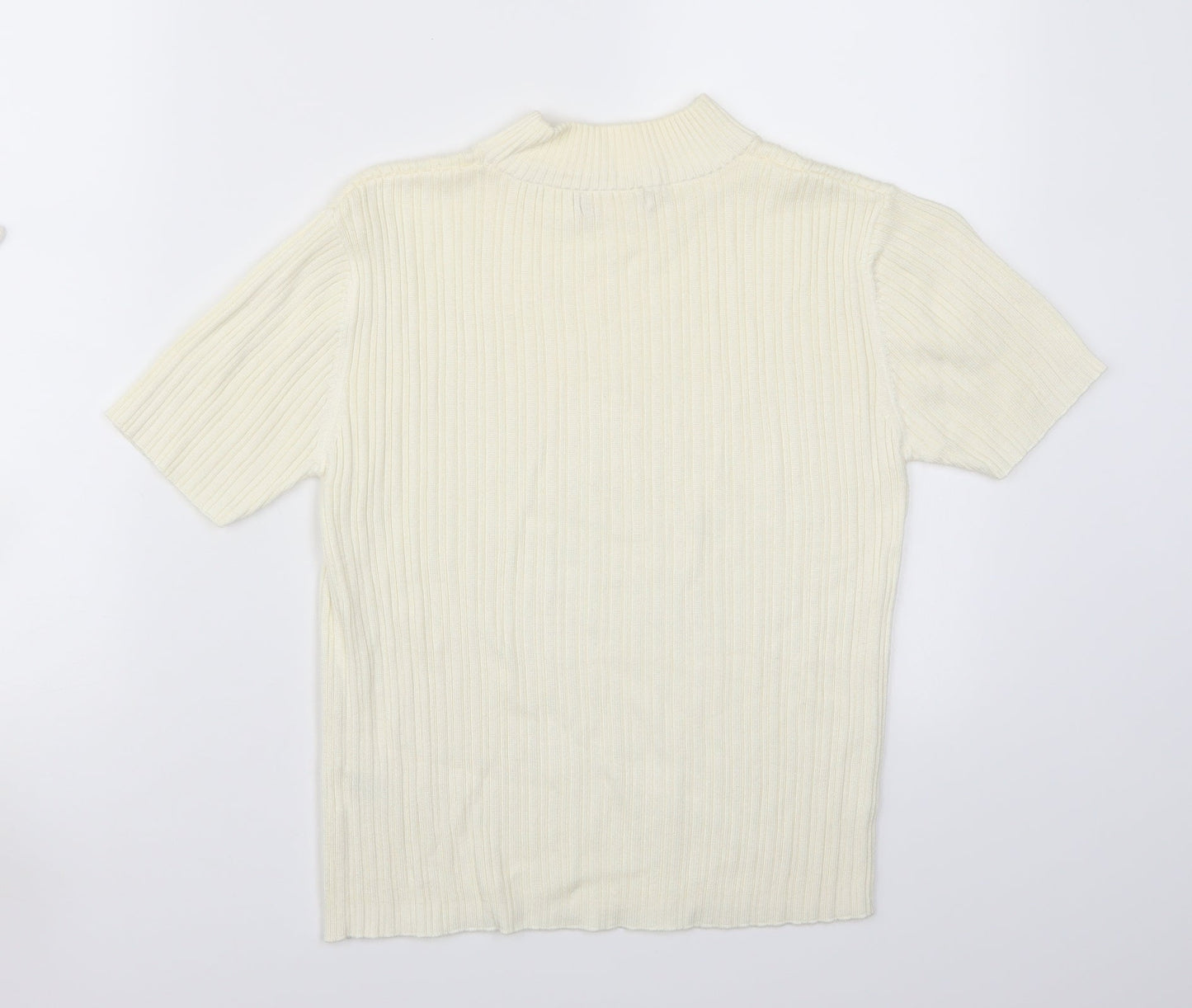 Womens UK Size M Richards White Basic T-Shirt
