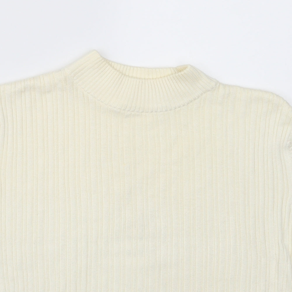Womens UK Size M Richards White Basic T-Shirt
