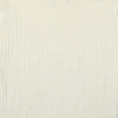 Womens UK Size M Richards White Basic T-Shirt
