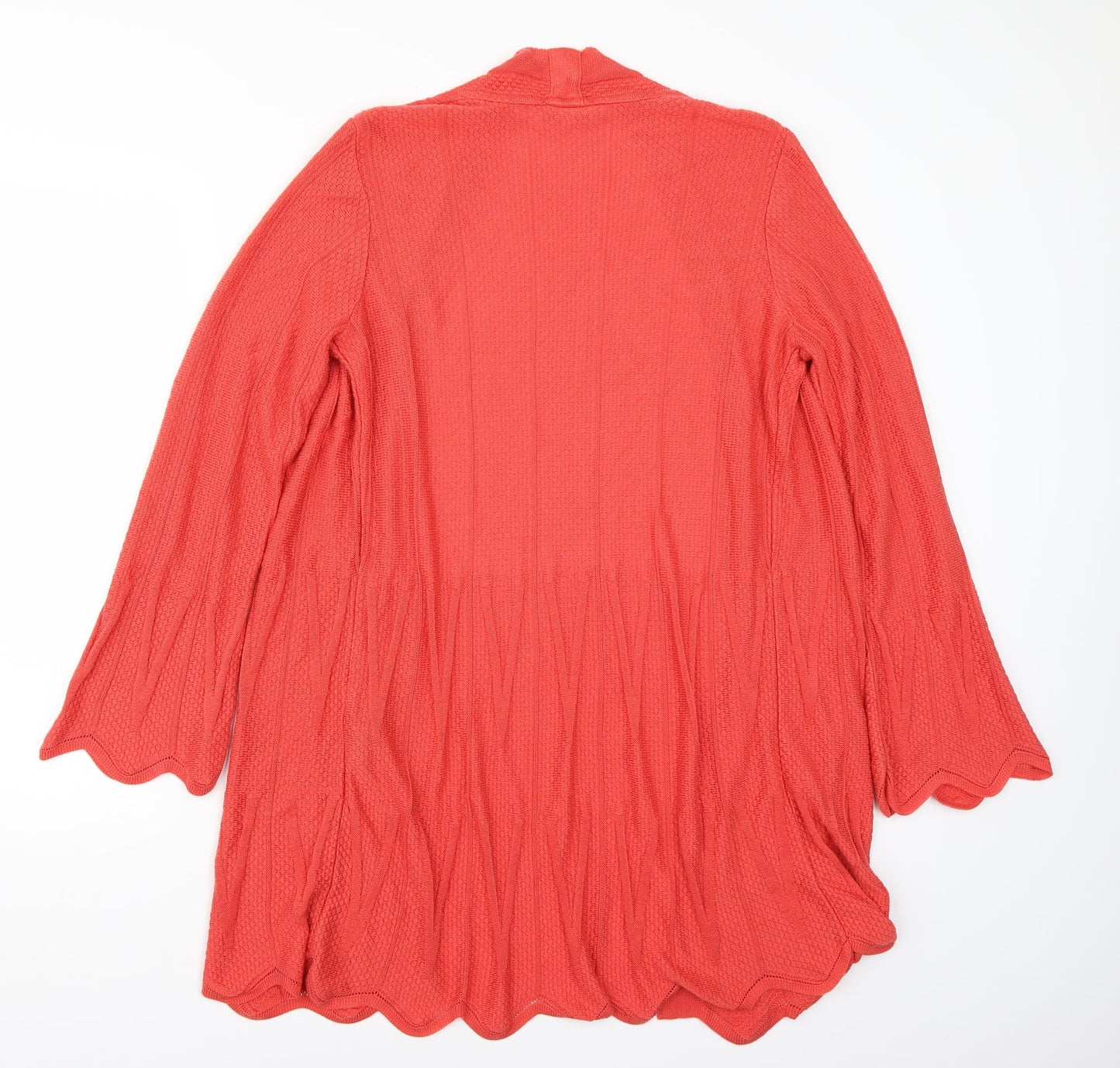 Per uina Womens Orange   Cardigan Jumper Size 12