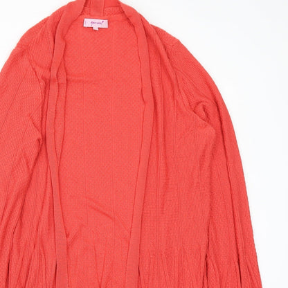 Per uina Womens Orange   Cardigan Jumper Size 12