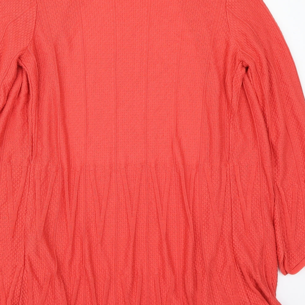 Per uina Womens Orange   Cardigan Jumper Size 12