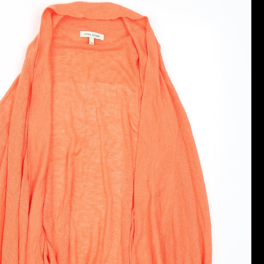 Riverisland Womens Orange   Cardigan Jumper Size 10