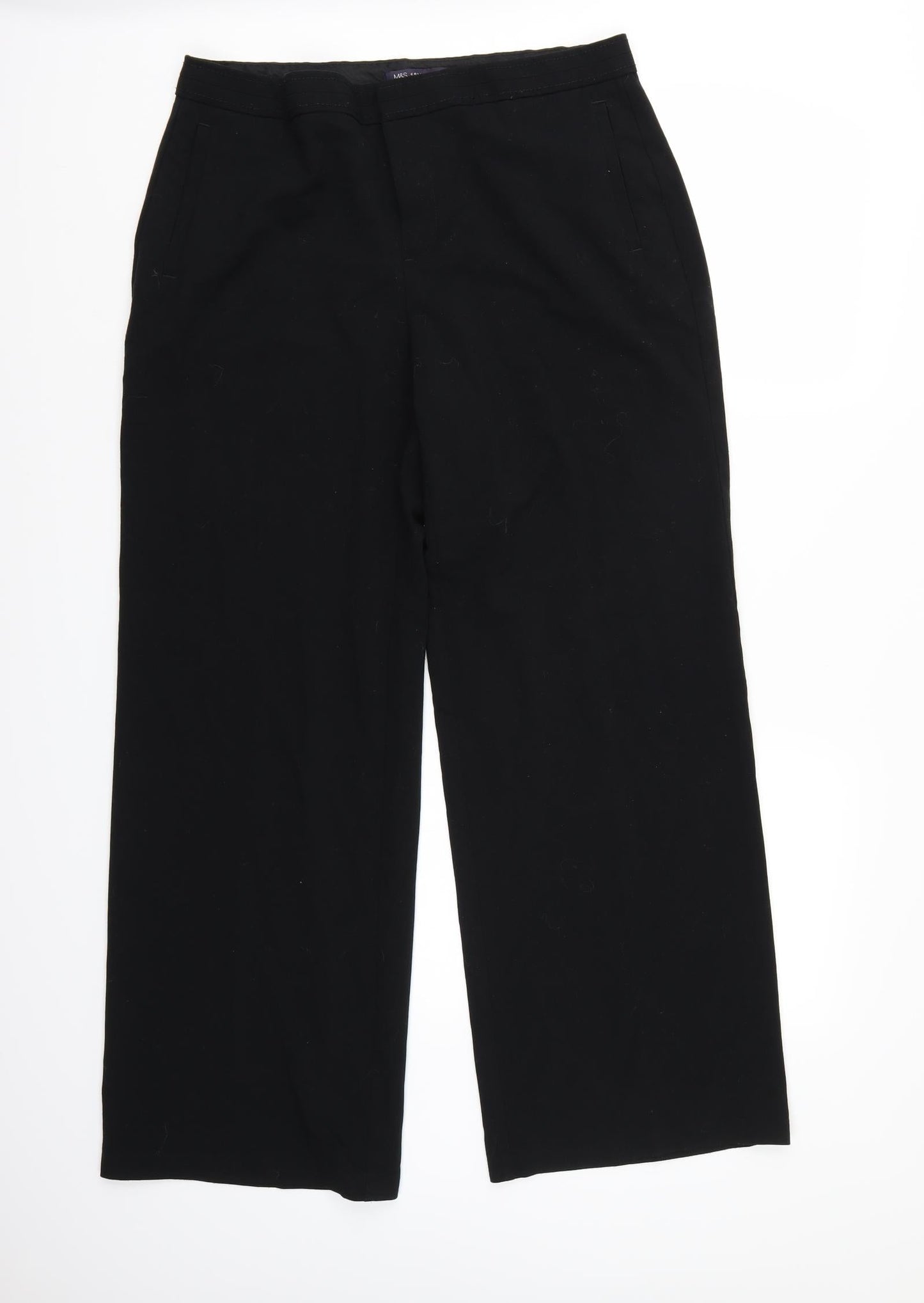 Womens UK Size 14 Marks and Spencer Regular Fit  Black Trousers