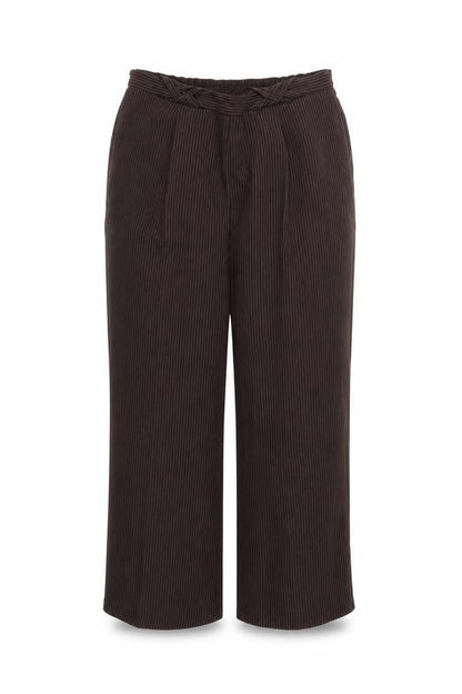 Bonmarché Womens Brown Cropped Trousers Size 12 L27 in