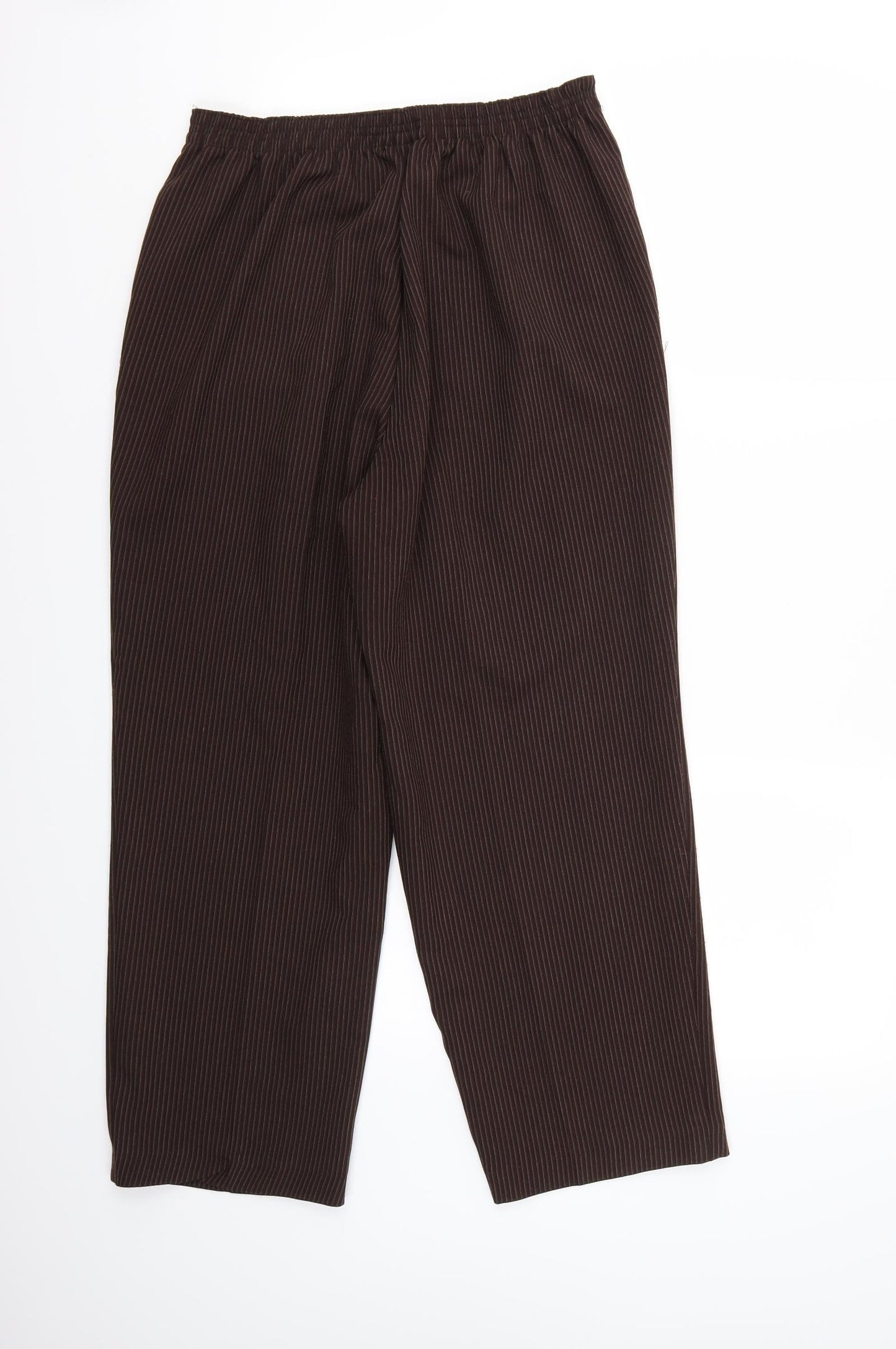 bm Collection Womens Brown   Cropped Trousers Size 12 L27 in