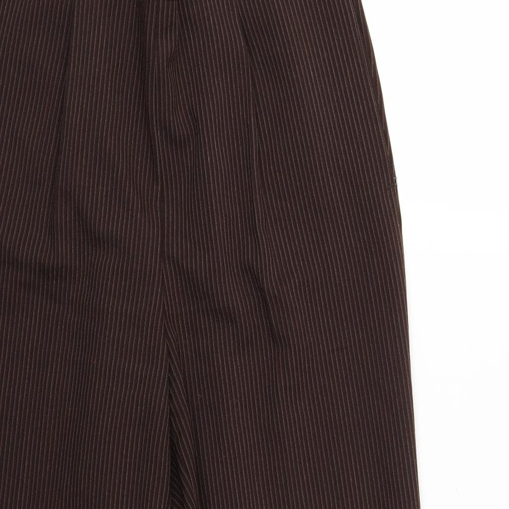 bm Collection Womens Brown   Cropped Trousers Size 12 L27 in