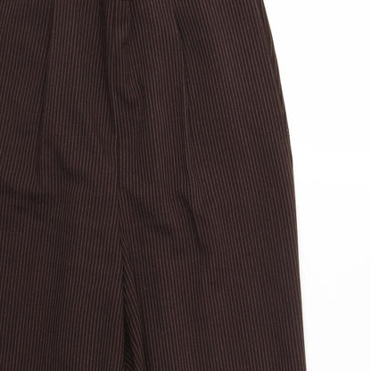 bm Collection Womens Brown   Cropped Trousers Size 12 L27 in