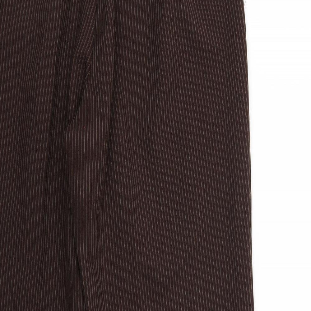 bm Collection Womens Brown   Cropped Trousers Size 12 L27 in