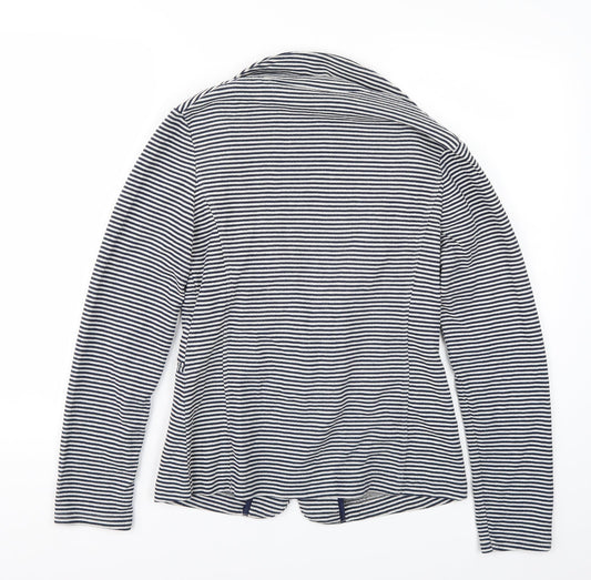 Newlook Womens White Striped  Jacket Blazer Size 10